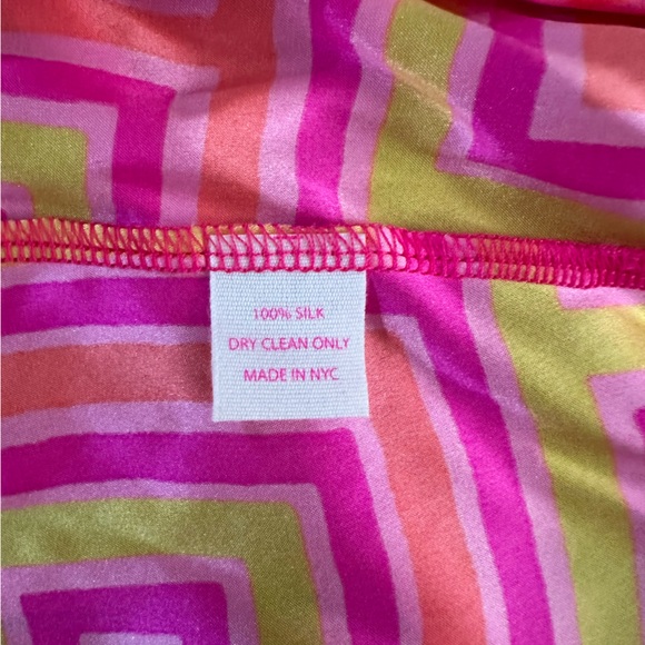 Alice & Trixie halter medium pink orange silk midi dress summer tropical women - Picture 6 of 6